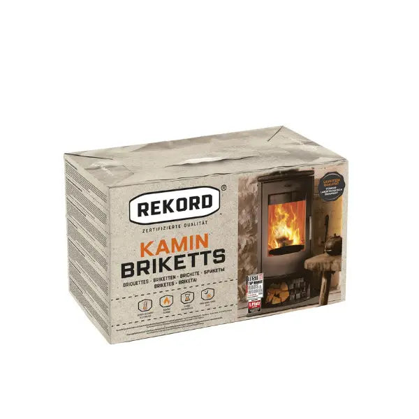 Rekord Braunkohlebriketts – 900 kg Palette (90 x 10 kg) Klassische Kamin- & Ofenbriketts Mein Shop