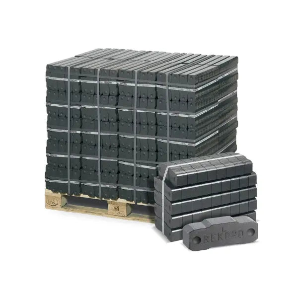 Rekord Braunkohlebriketts – 1000 kg Palette (40 x 25 kg) Langbrennende Briketts für Kamin & Ofen Mein Shop